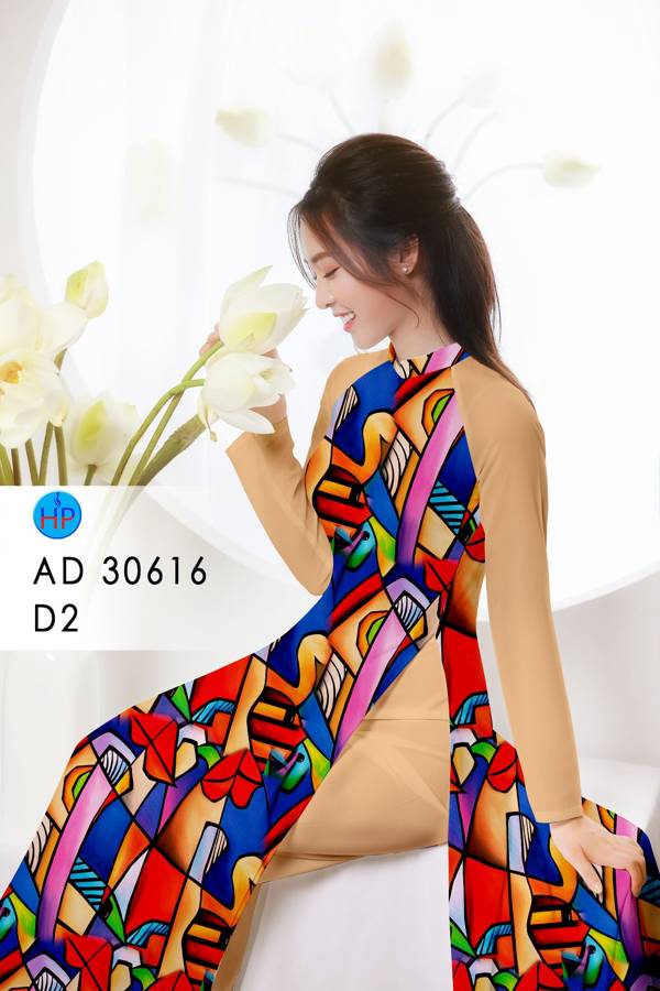 Vải Áo Dài Hoa Văn AD 30616 1